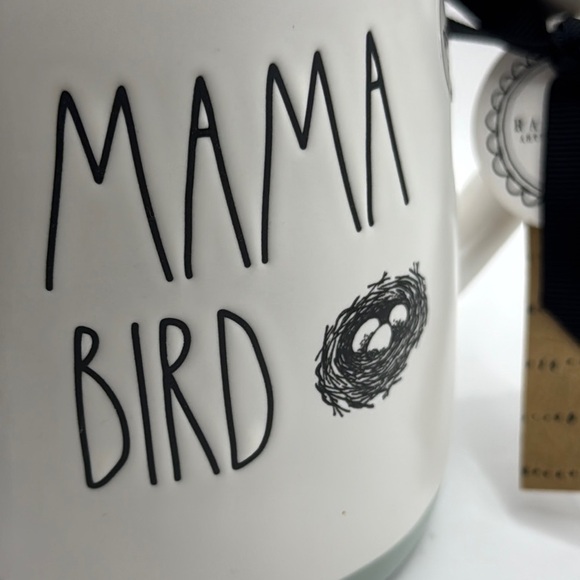 Mama Bird Ceramic Mug - White and Green - Picture 2 of 4